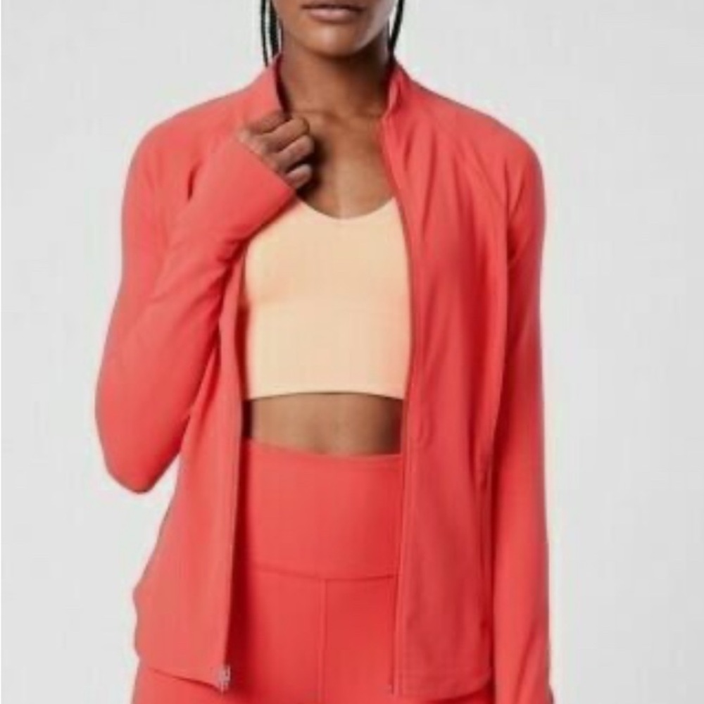 Athleta Salutation Jacket Lychee Red